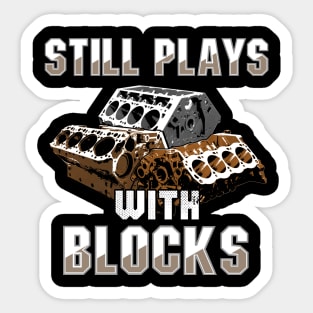 Still plays with blocks Sticker